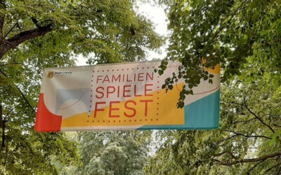 Leipziger Familienspielefest am 8. Juli 2023 – Wir waren dabei und unterstützten den Stand des UiZ